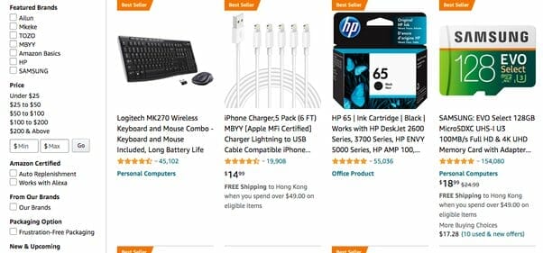 amazon fba category top rank