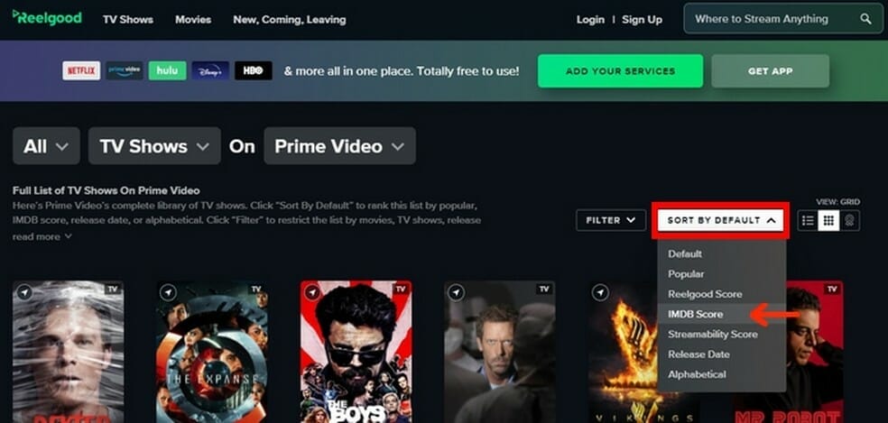 amazon prime video how to rank